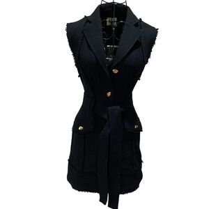 AJE Isabel Utility Mini Dress Black Size 4/S